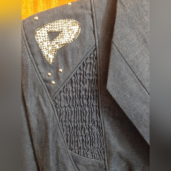 Vintage Jean Dress Michael Phillips Long Sleeve Denim - Picture 5 of 8